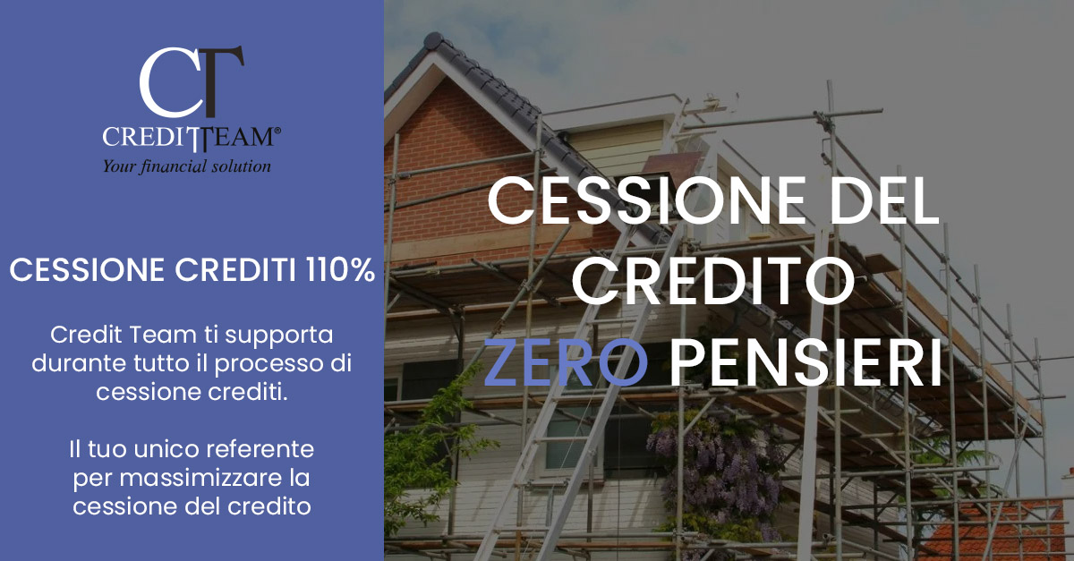 Sismabonus 110% - Cessione del credito - Credit team brescia bergamo milano