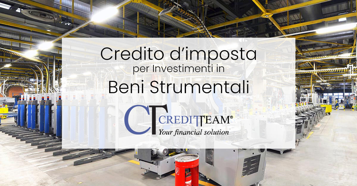 Credito d'Imposta per gli investimenti in nuovi beni strumentali