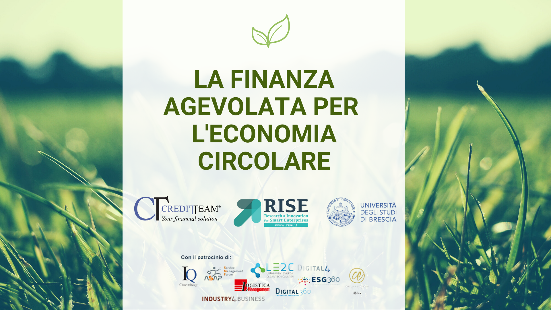 Vuoi rendere la tua impresa sempre più sostenibile? Partecipa al webinar gratuito! - Credit Team Brescia Bergamo Milano
