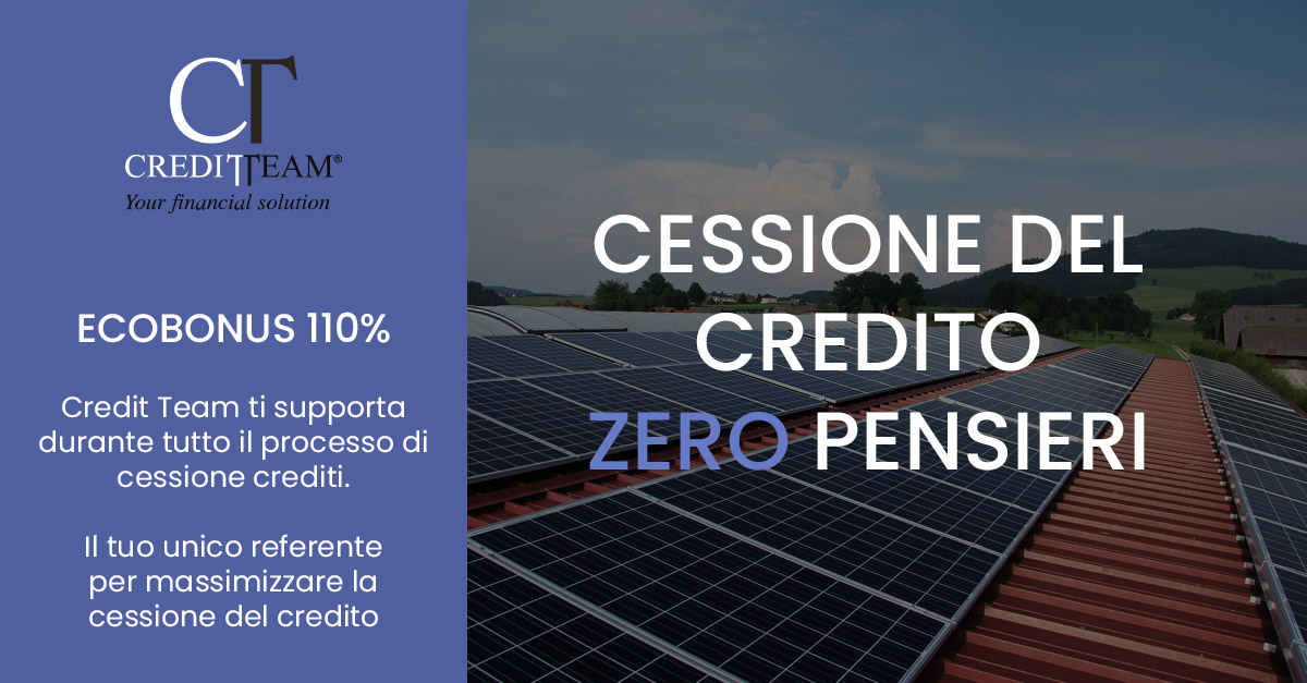 Ecobonus 110% - Cessione del credito - Credit team brescia bergamo milano