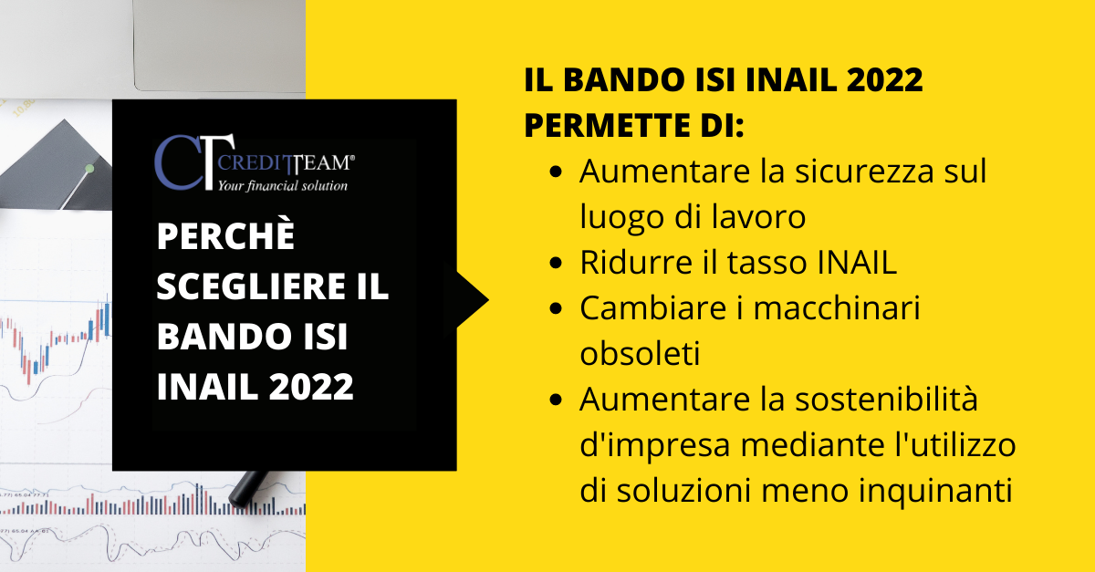 Bando Isi inail 2021 - Credit team - Consulenti di finanza agevolata