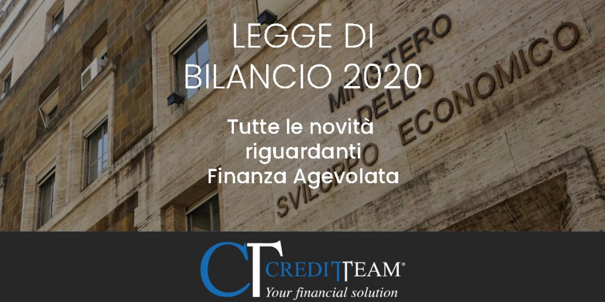 Finanza Agevolata - Legge di bilancio 2020 novità - Credit Team - Brescia, Bergamo Milano