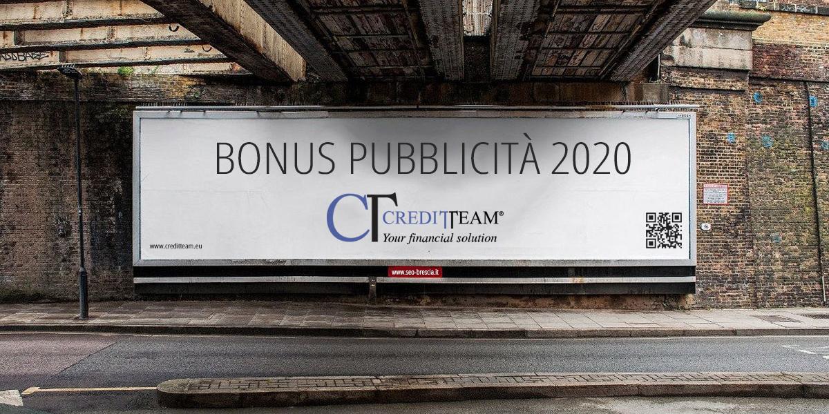 Bonus Pubblicità - Finanza agevolata a Brescia, Bergamo e Milano