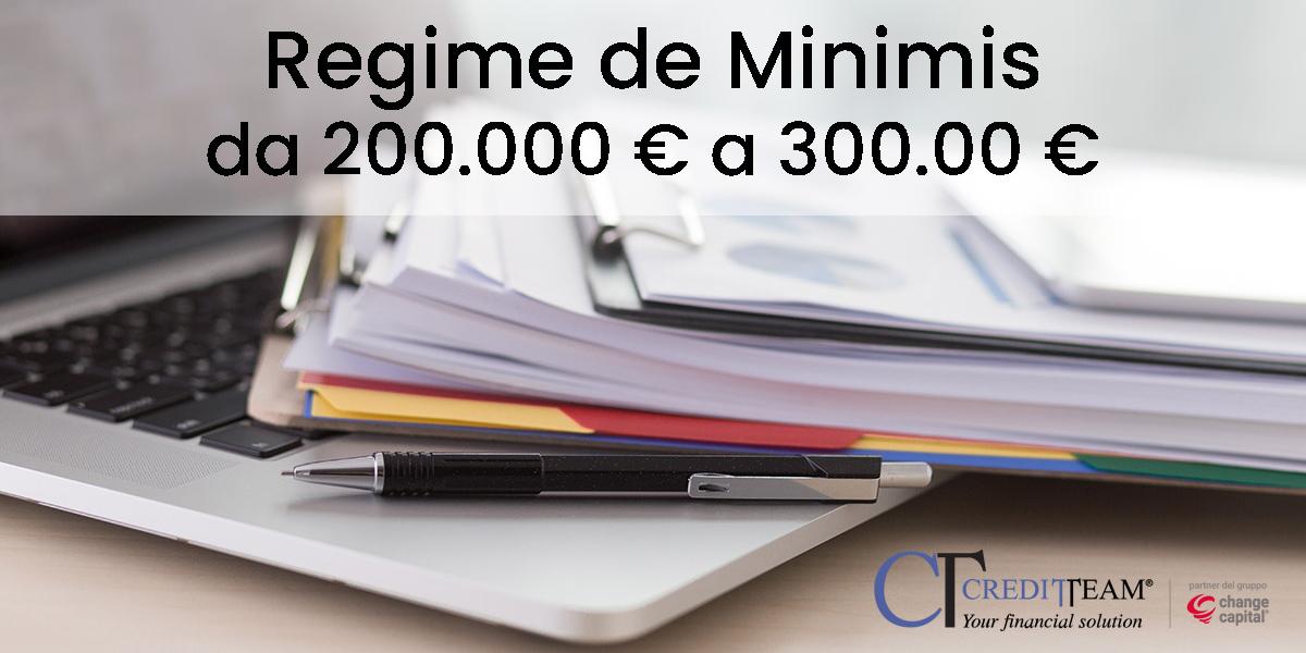 Dal 1° gennaio 2024 De Minimis a 300.000 € - Credit Team