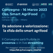 AGRICOLTURA 4.0 E CONVEGNO OSSERVATORIO SMART AGRIFOOD
