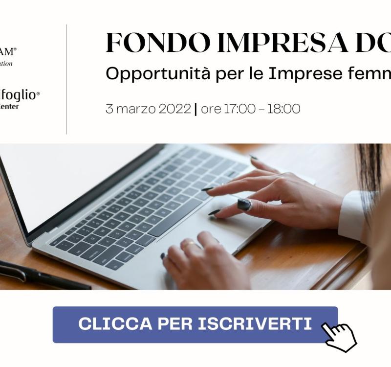 Webinar Gratuito: Fondo Impresa Donna